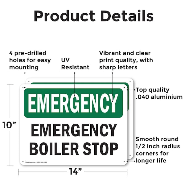 Boiler Stop, 14 In W X Rectangle, Aluminum